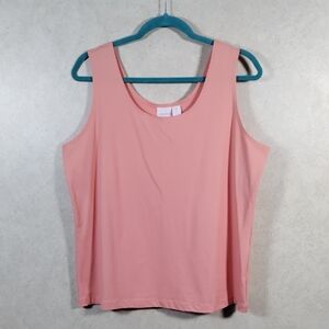 04184 Chico's Peking Orange Microfiber Knit Basic Tank 3 XL NWT